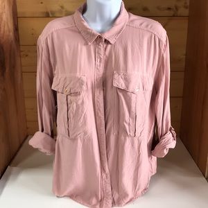 Calvin Klein Jeans button up top. XL Pink/ Mauve